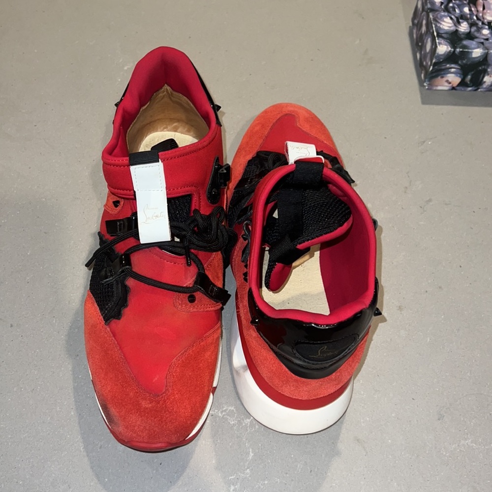 CHRISTIAN LOUBOUTIN RED RUNNER sz13 - Picture 8 of 12